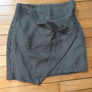 Mango Asymmetrical Black and White Skirt